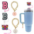 English Letter Butterfly Dust-proof Straw Cap Pendant Set for tumbler, Tumbler set Accessories